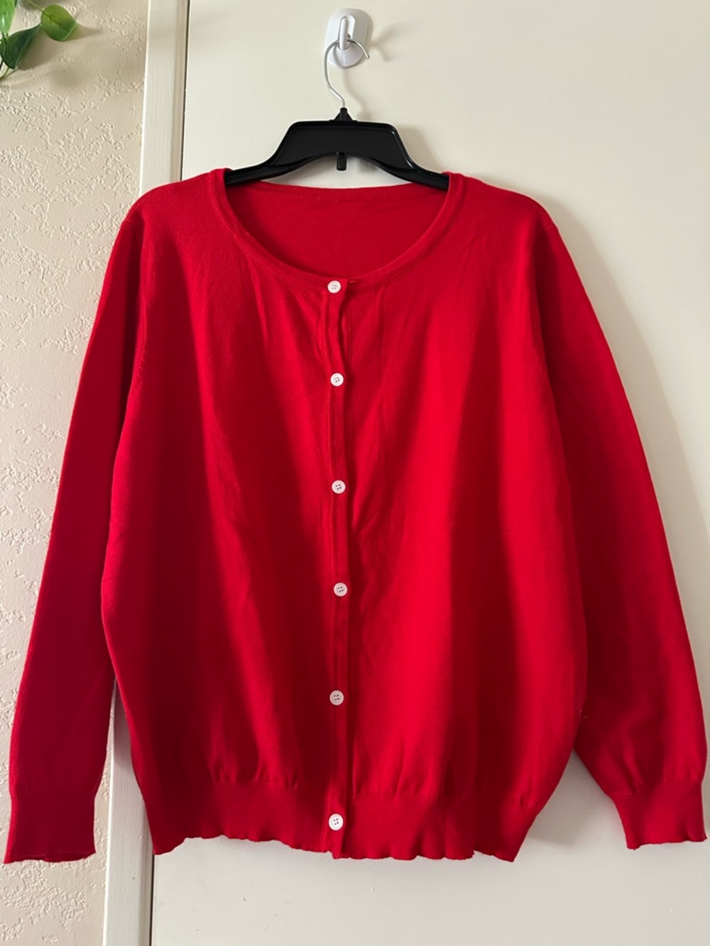 SHEIN Button-Front Women's Cardigan Size 2XL Red